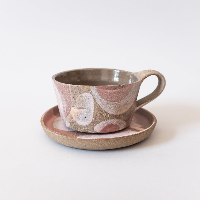 Dune coffee cup with small plate